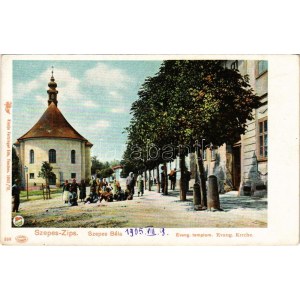 1905 Szepesbéla, Spisská Belá (Szepes, Zips); Evangélikus templom. Feitzinger Ede Auto-Chrom 559. 1902/12. ...