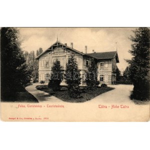 Tátra, Magas-Tátra, Vysoké Tatry; Felka, Turistatelep. Stengel &amp; Co. 8956. / tourist house (b...