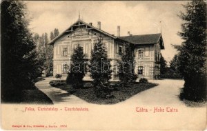 Tátra, Magas-Tátra, Vysoké Tatry; Felka, Turistatelep. Stengel & Co. 8956. / tourist house (b...