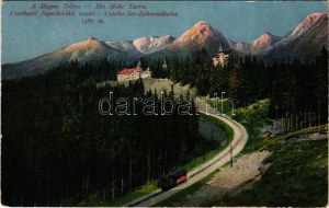 1918 Tátra, Magas-Tátra, Vysoké Tatry; Fogaskerekű vasút a Csorba tóhoz / Zahnradbahn zum Csorbasee / cogwheel railway ...