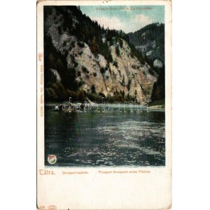Tátra, Tatry; Dunajeci hajózás, tutaj. Feitzinger Ede No. 356. 1902/12 / Przejazd Dunajcem przez Pieniny ...