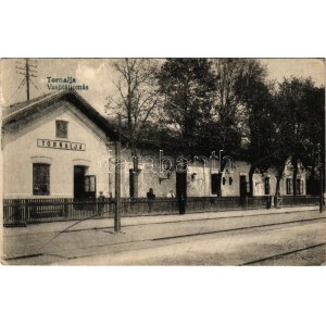 Tornalja, Tornallya, Safárikovo, Tornala; vasútállomás / railway station (kis szakadás / small tear...