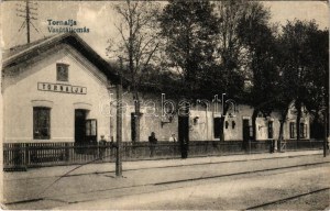 Tornalja, Tornallya, Safárikovo, Tornala; vasútállomás / railway station (kis szakadás / small tear...