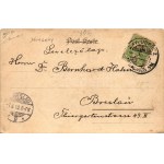 1902 Trencsénteplic, Trencianske Teplice; zsinagóga, Gansel Lipót lóherés művészlapja / synagogue, clover art postcard ...