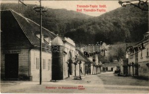 Trencsénteplic-fürdő, Kúpele Trencianske Teplice; Bossányi és Poniatovszky utca, könyvnyomda...