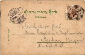 1898 Abbazia, Opatija; Hafen von Abbazia, Hotel Kronprinzessin Stefanie, Seebäder und Hydropatsiche Anstalt / port...