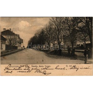 1905 Belovár, Bjelovar; Setaliste Marije Valerije, Kr. kot. sud. J. Fleischmann / utca / street + BROD - NAGY...