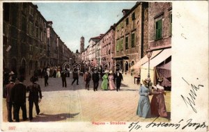 1902 Dubrovnik, Ragusa; Stradone / street view (EK)