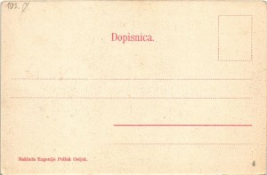 Eszék, Essegg, Osijek; Domobranska vojarna. Eugenije Pollak / Honvéd Kaserne / Honvéd laktanya / K.u.K...