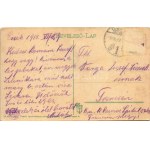 1918 Eszék, Essegg, Osijek; Kapucinska ulica / street view, drugstore, tram, market (Rb)