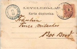 1899 Eszék, Essegg, Osijek; Kolodvorska cesta / Bahnhofstrasse / street view. Ottokar Rechnitzer's Lichtdruckanstalt No...