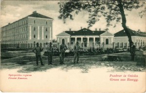 1907 Eszék, Essegg, Osijek; Opkopnicka vojarna. Ljudevit Szekler / Pionier Kaserne / military barracks (EK...