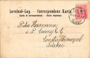 1899 (Vorläufer) Fiume, Rijeka; K.u.k. Kriegsmarine Marine Akademia. Marco Oberdorfer Art Nouveau litho (fl...