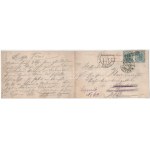 1905 Hvar, Lesina; 2-részes kihajtható panorámalap / 2-tiled folding panoramacard (fl)