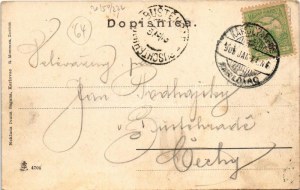 1905 Károlyváros, Karlovac; Jelacicev trg / Jellasics tér, piac, templom. R. Mosinger, Ivan Sagan kiadása / square...
