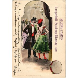 1900 Pola, Pula; Marine-Casino Lumpenball Faschings-Dienstag 1900. K.u.K. Kriegsmarine ...