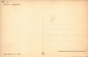 Pola, Pula; Panorama / látkép, kikötő, gőzhajók / general view, port, steamships (EK)