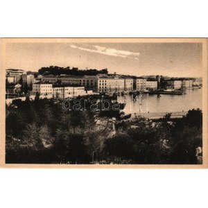 Pola, Pula; Panorama / látkép, kikötő, gőzhajók / general view, port, steamships (EK)