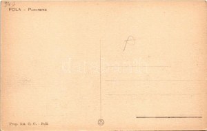Pola, Pula; Panorama / látkép, kikötő, gőzhajók / general view, port, steamships (EK)