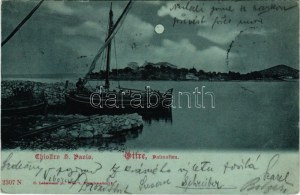 Preko, Oltre; Chiostro San Paolo. C. Ledermann jr. (Wien) / Szent Pál kolostor, Galevac sziget, kikötő...
