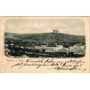 1902 Senj, Zengg; T. Devcic &amp; Co. / látkép, vár / general view, castle