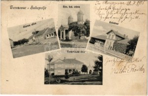 1905 Suhopolje, Szentendre, Terezovac; Glavna ulica, Rim. kat. crkva, Kolodvor, Vlastelinski dvor / Fő utca...