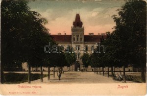 Zágráb, Agram, Zagreb; Rudolfova vojarna / Rudolf laktanya. Stengel & Co. 8594. / K.u.K. military barracks (EB...