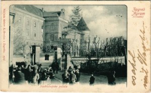 1900 Zagreb, Zágráb; Nadbiskupska palaca / archbishop's palace. A. Brusina (EB)