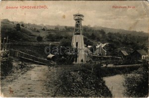 1912 Kőrösmező, Körösmező, Jaszinya, Jasina, Yasinia; Petróleum fúrás, olajfúrótorony, olajmező / oil plant...