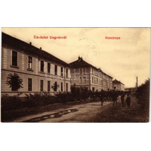 1908 Ungvár, Uzshorod, Uzhhorod, Uzhorod; Kaszárnya épület. W.L.392. / K.u.k. military barracks (EK...