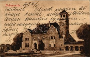 1917 Babapuszta, Aleksa Santic (Zombor); Fernbach kastély. Klösz György és Fia kiadása / castle (tűnyom / pinmark...