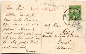 1908 Fehértemplom, Ung. Weisskirchen, Bela Crkva; Werschetzergasse / Verseczi utca, templom. P. Kuhn kiadása ...