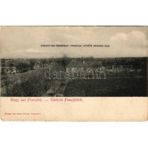 Ferenchalom, Franzfeld, Kacarevo; látkép Pancsova felől. Adam Müller kiadása / Ansicht / general view (Rb...
