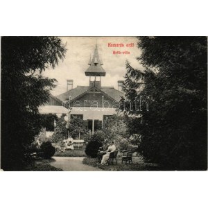 1909 Kamarás, Kamaráserdő (Horgos); Reök villa. Grünwald Herman kiadása (Szeged) 122. / villa + ÚJVIDÉK - SZEGED 153...