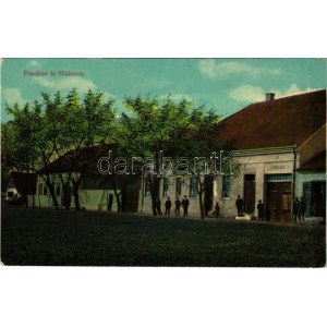 Nyékinca, Nikinci; vendéglő. Victor Fürst felvétele és kiadása (Ruma) / restaurant, street