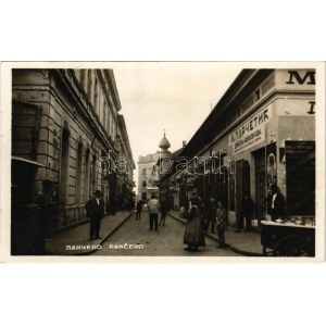 1927 Pancsova, Pancevo; cukrászda, fagylaltoskocsi, üzletek, optika / confectionery, ice cream stand, shops...