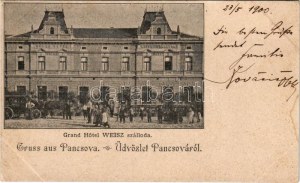 1900 Pancsova, Pancevo; Grand Hotel Weisz szálloda / hotel (ázott / wet damage)