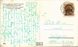 1941 Szabadka, Subotica; Horthy Miklós és Purgly Magdolna a 