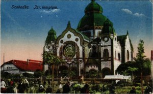 1919 Szabadka, Subotica; izraelita templom, zsinagóga. Lipsitz kiadása / synagogue (gyűrődés / crease...
