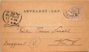 1898 Lajtabruck, Bruck an der Leitha; templom, cs. és kir. katonai laktanya, vasútállomás, Harrach kastély / Pfarr...