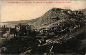 1916 Shkoder, Shkodra, Skadar, Skodra, Scutari, Skutari; La forteresse et la mosquée de plomb en Ajassum...