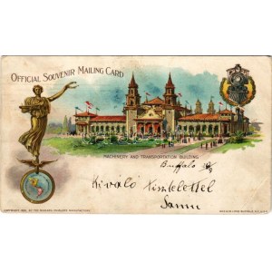 1901 Buffalo (New York), Machinery and Transportation Building. Gies &amp; Co. litho (EB)
