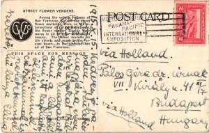 1915 San Francisco (California), Street flower vendors, shops (EK)