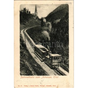Achensee (Tirol), Zahnradbahn zum Achensee. Robert Harth No. 21. / cog railway, train, locomotive (EK...
