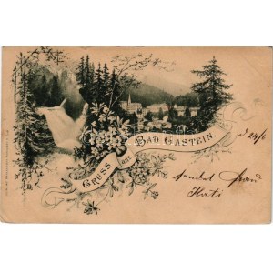 1898 Bad Gastein, C. Jurischek Art Nouveau, floral (EB)