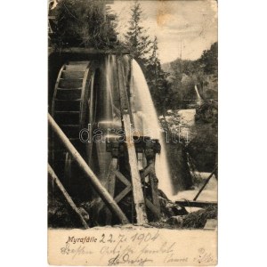 1904 Muggendorf, Myrafälle. H. N. W. I. / waterfall (Rb)