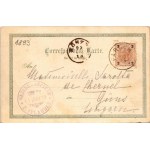 1893 Salzburg, Gruss vom Gaisberg, Zahnradbahn. Fried. Pflauder / cog-wheel railway. Art Nouveau, floral, litho (fl...