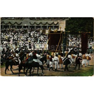 1908 Wien, Vienna, Bécs; Huldigungsfestzug Gruppe Bukowina / 60th Anniversary of Franz Joseph's reign, parade...