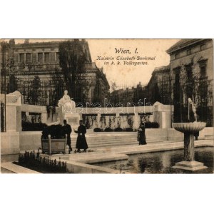 1912 Wien, Vienna, Bécs I. Kaiserin Elisabeth Denkmal im k.k. Volksgarten / Sissi statue (EB)