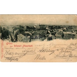 1893 Wiener Neustadt, Bécsújhely; Verlag J.F. Gleditsch, Fotogr. K. Gottwald / general view (b)